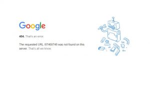 Error 404 Google